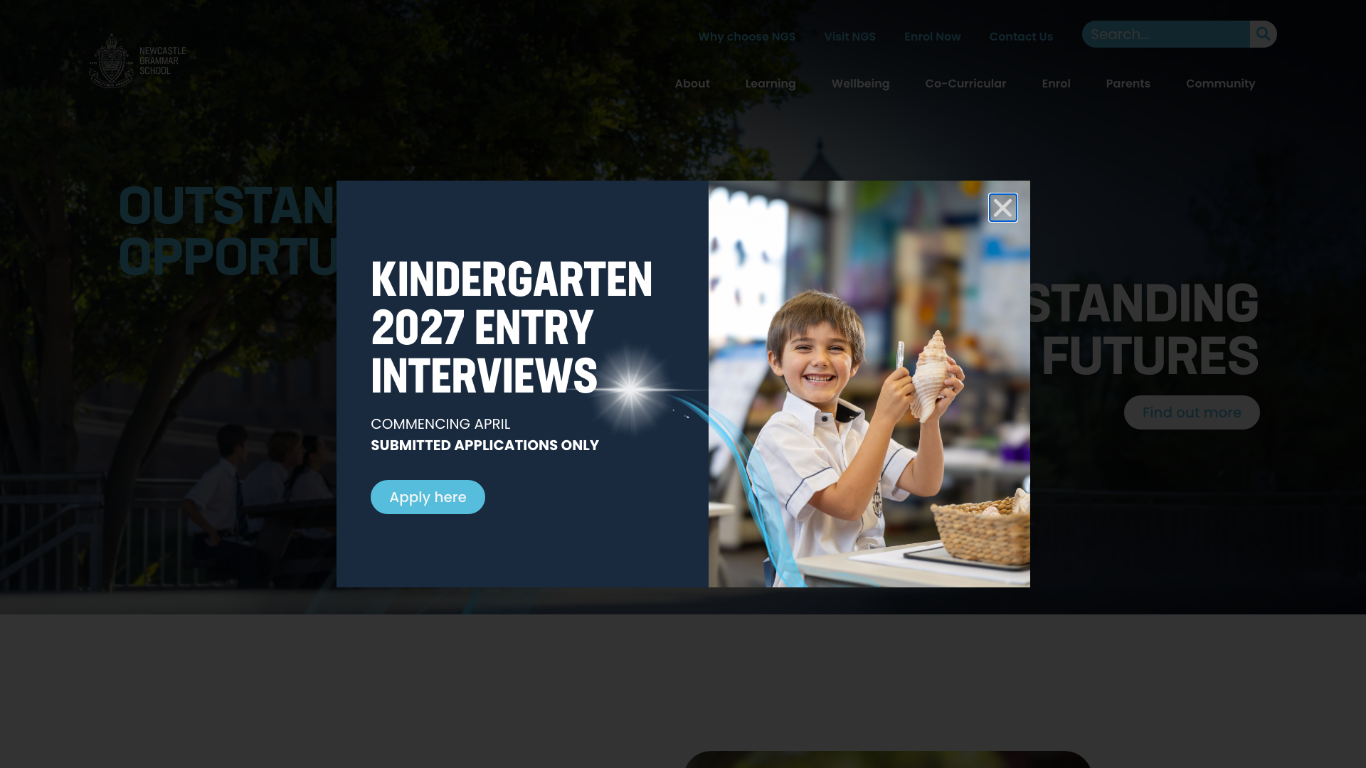 Newcastle Grammar School website homepage