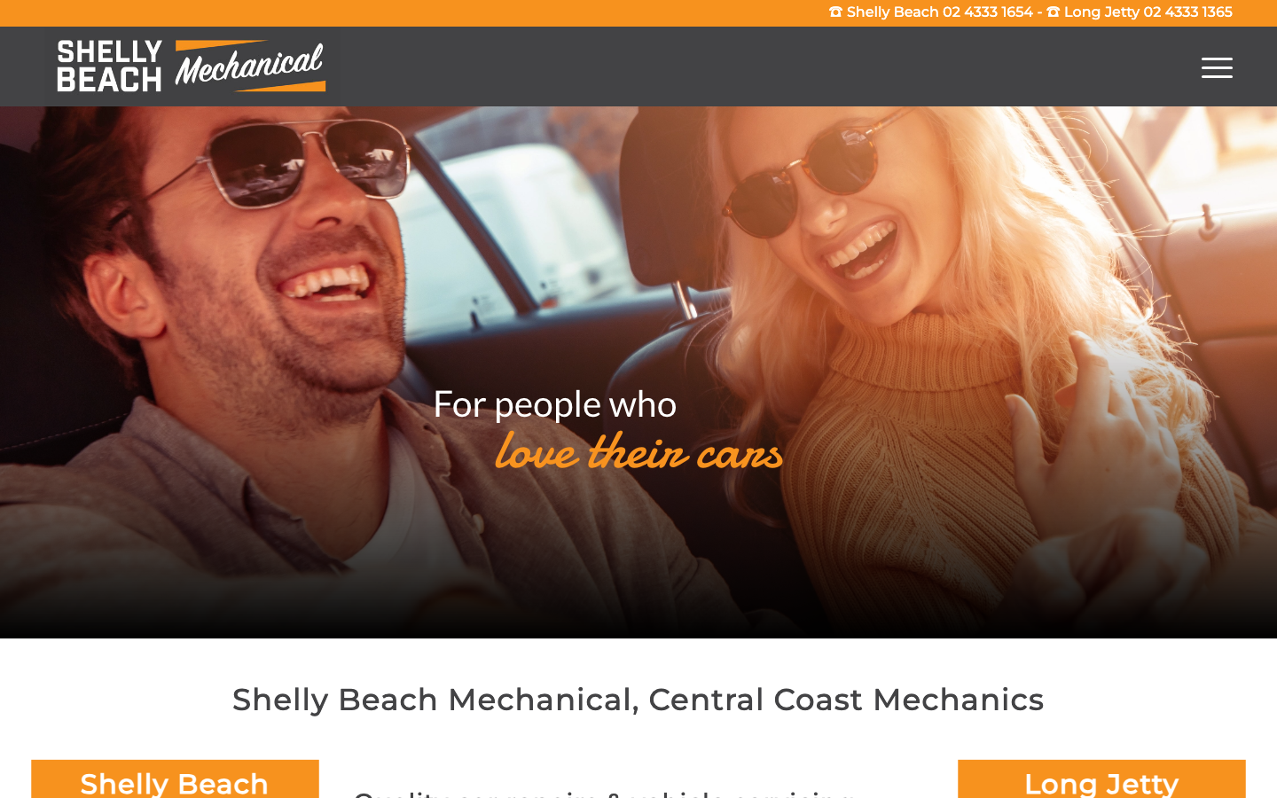 Shelly Beach Mechanical website homepage