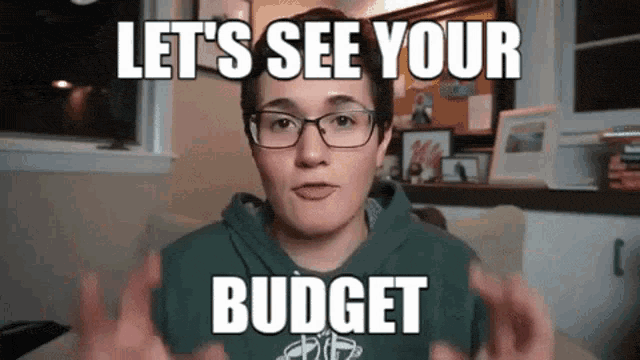 Animated GIF about budgeting money