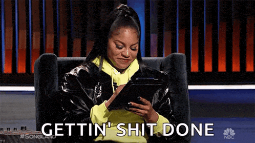 Animated GIF of checking items off a list