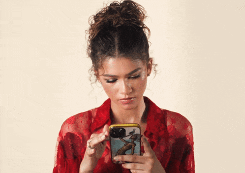 Animated GIF of someone scrolling on a phone