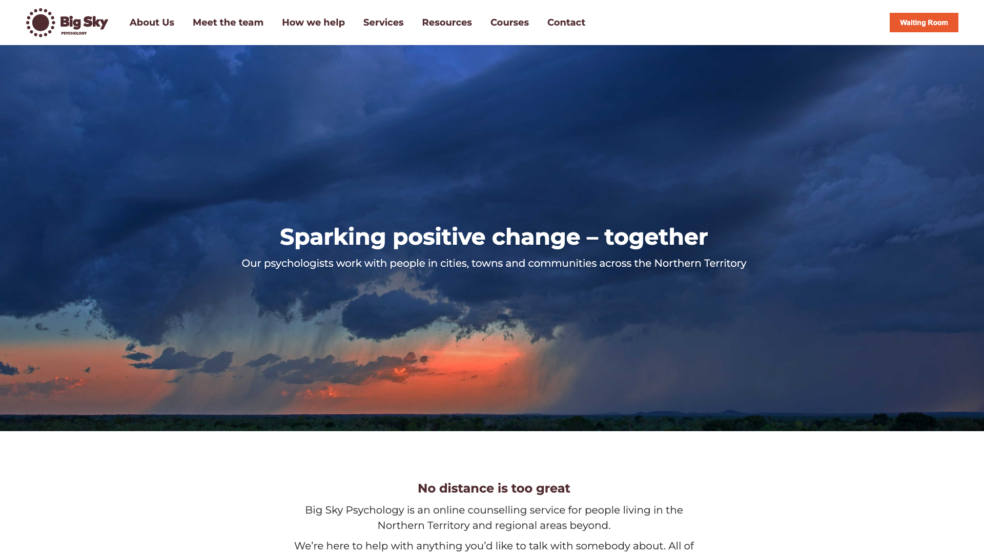 The 17 Best Therapist Website Design Examples in Australia 4 Big Sky Psychology website homepage