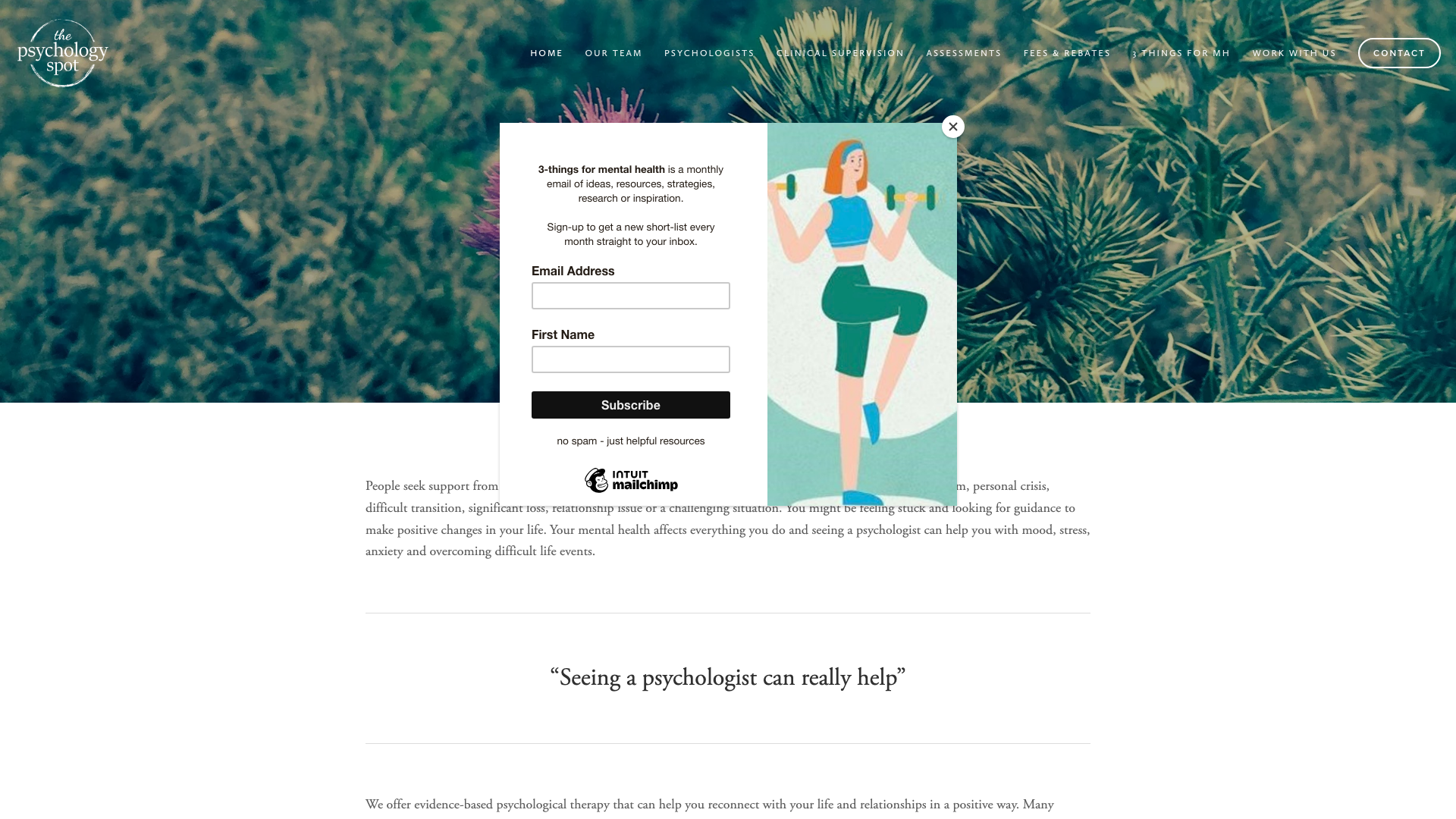 The 17 Best Therapist Website Design Examples in Australia 14 The Psychology Spot website homepage