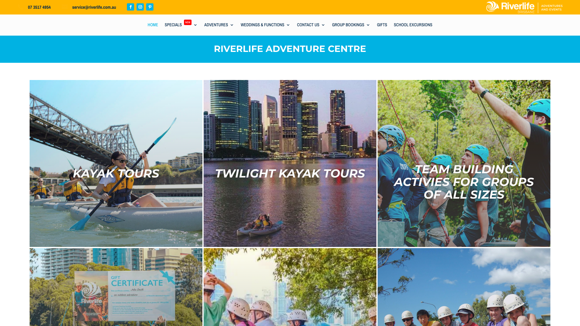 Riverlife website homepage
