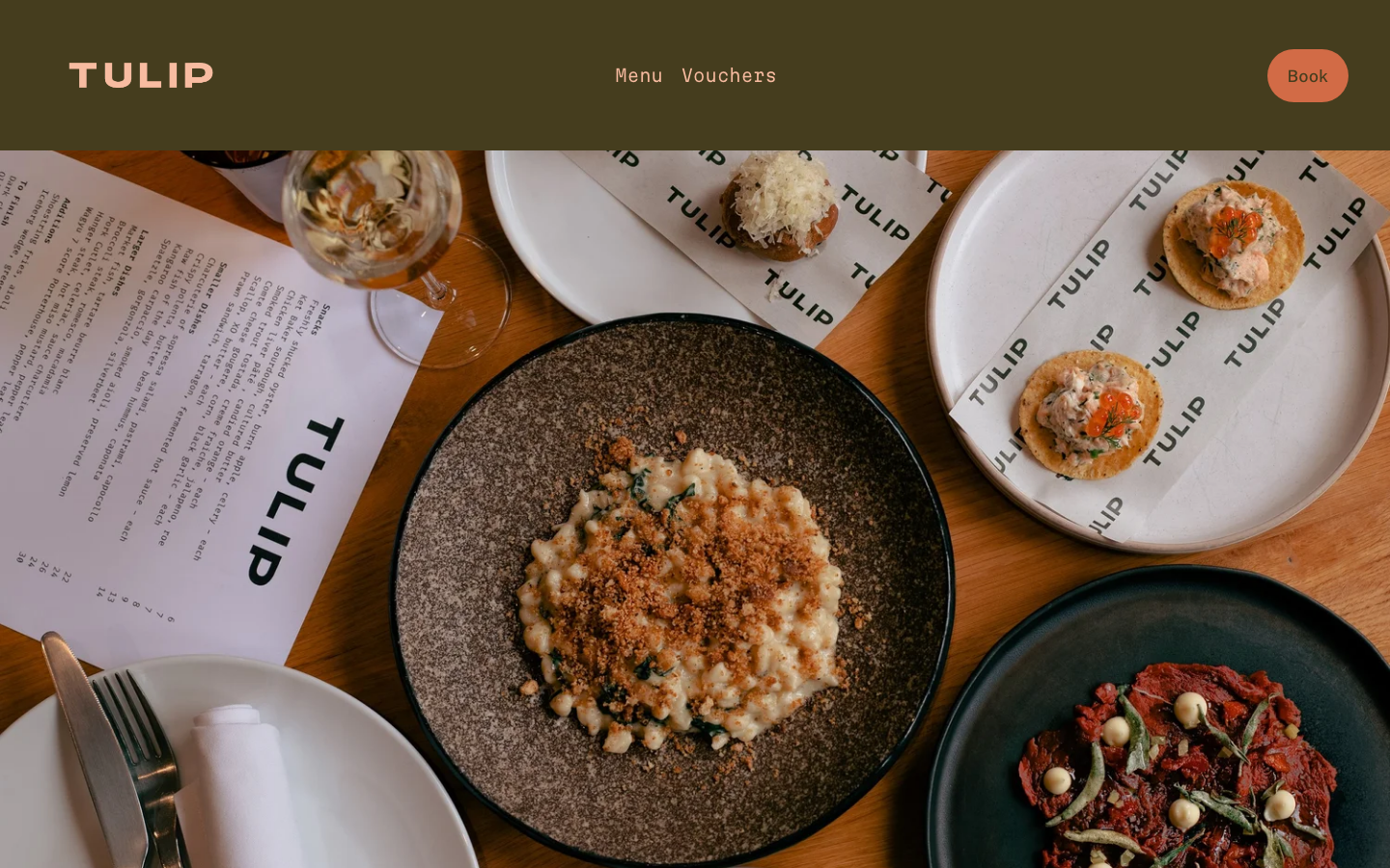 The 16 Best Restaurant Website Design Examples in Australia 14 Tulip website homepage