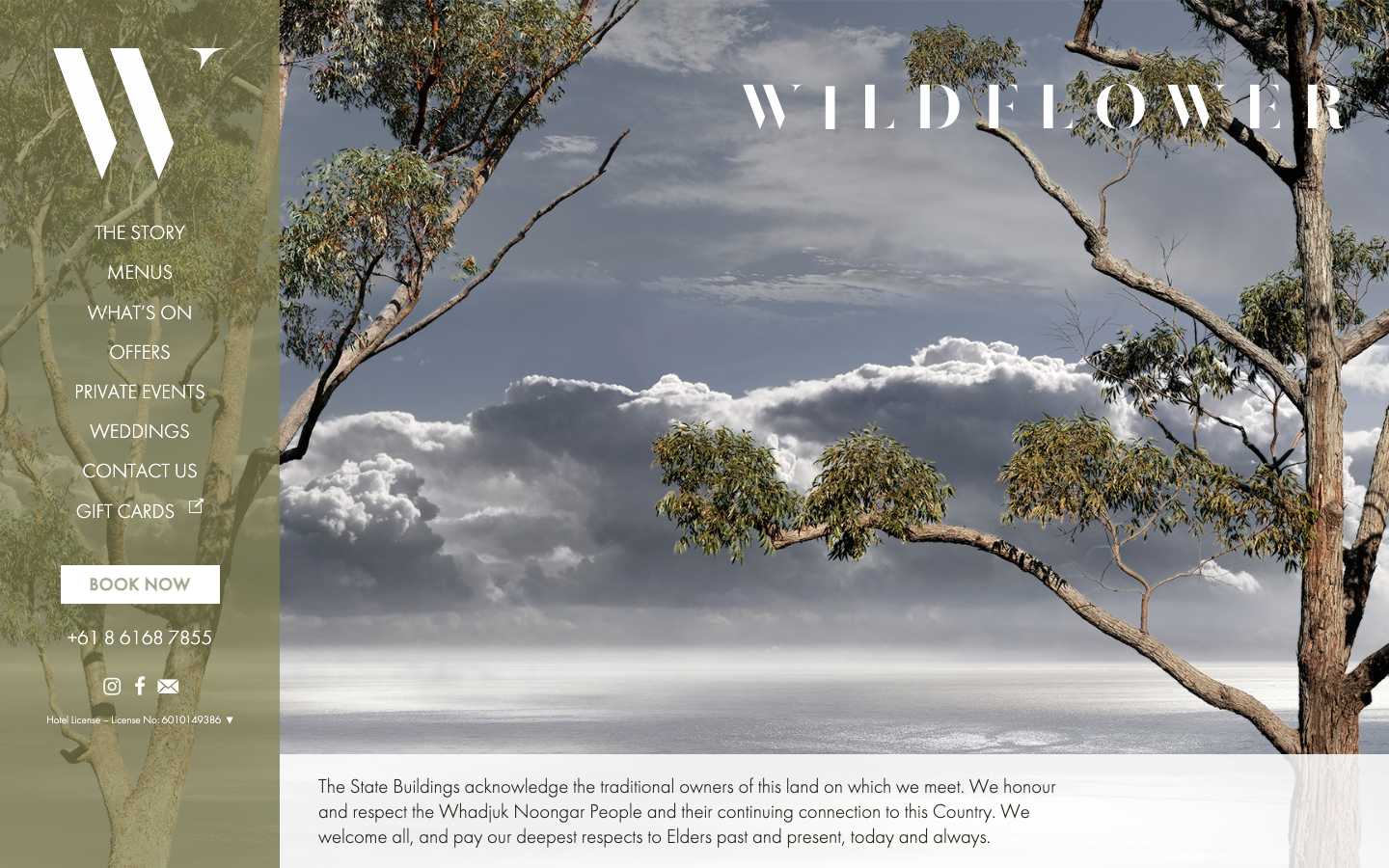 The 16 Best Restaurant Website Design Examples in Australia 5 Wildflower website homepage