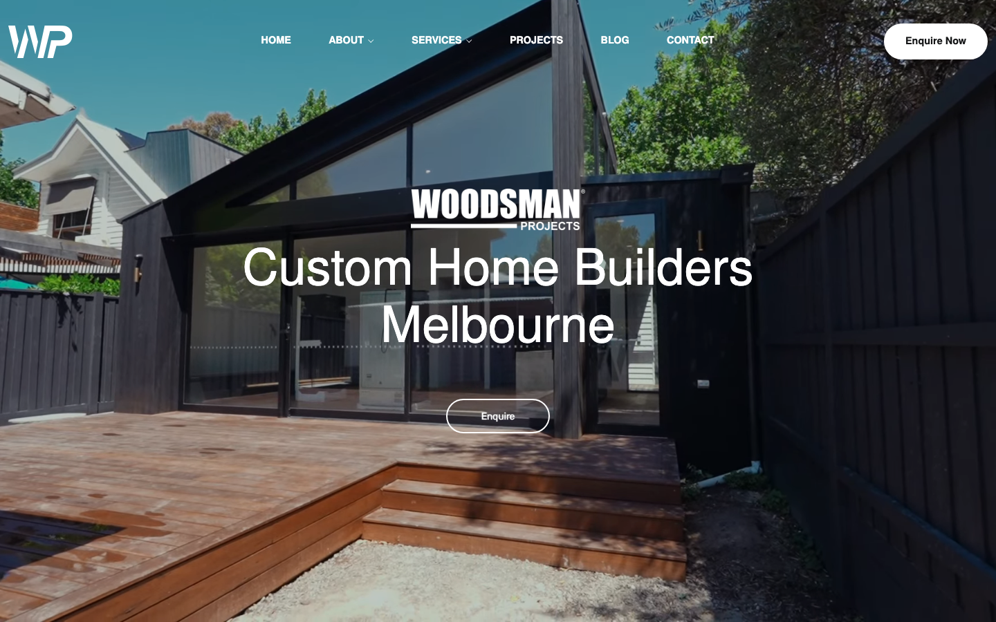 The 17 Best Construction Website Design Examples in Australia 10 Woodsman Projects website homepage