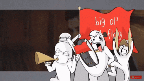 Red flags warning animation
