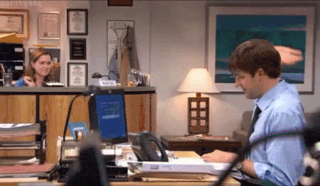 Office teamwork high five