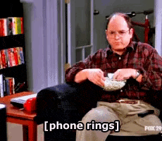 Ignoring a ringing phone with popcorn