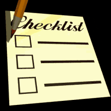 Ticking items off an audit checklist